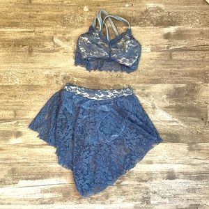 Beautiful blue lace dance costume